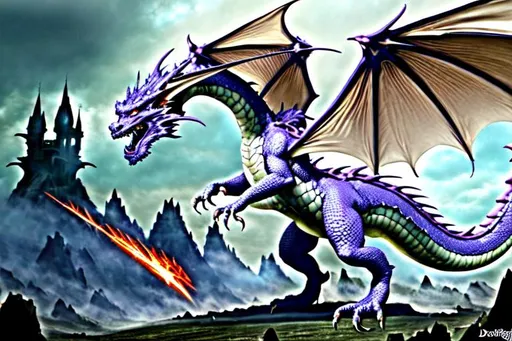 Fantasy battlefield, dragon | OpenArt