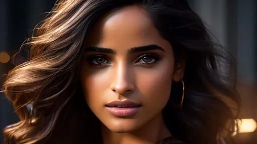 Prompt: (((UHD))), (((8k))), (((high quality))), ultra quality, cinematic lighting, hyperrealism, hyper-realistic, highly detailed face, highly detailed eyes, hair, warrior, Naomi Scott, fantasy, strong woman, femmale, gorgeous female, intricately detailed portrait of a attractive character, full body, young, brown beautiful eyes, brown hair, warrior princess, in very detailed gold and blue armor by Ilya kuvshinov 