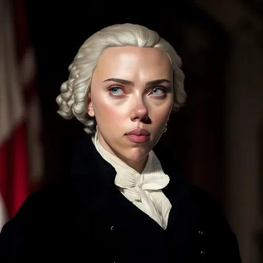 Prompt: Scarlett Johansson as US President James Madison 
