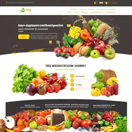 Prompt: Design a ecommerce website homepage for agricultural products, having menus as home, about us, contact, hero section, beautiful hero image, other sections for services, products