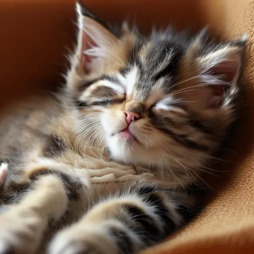 Prompt: Kitten sleeping 