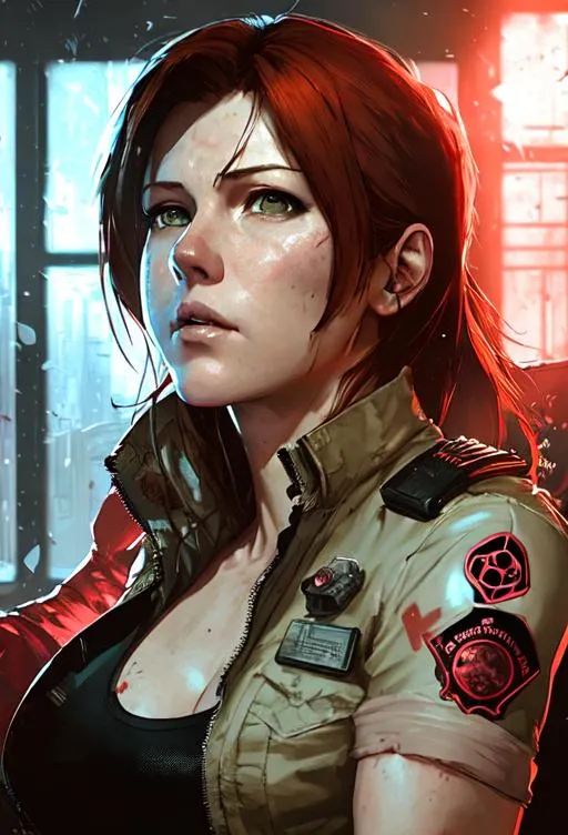 Claire redfield, high resolution, detailed digital art, realistic