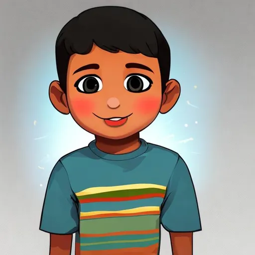 Prompt: create me a character. His name is Param, he is a 5 year old Indian-American child. 