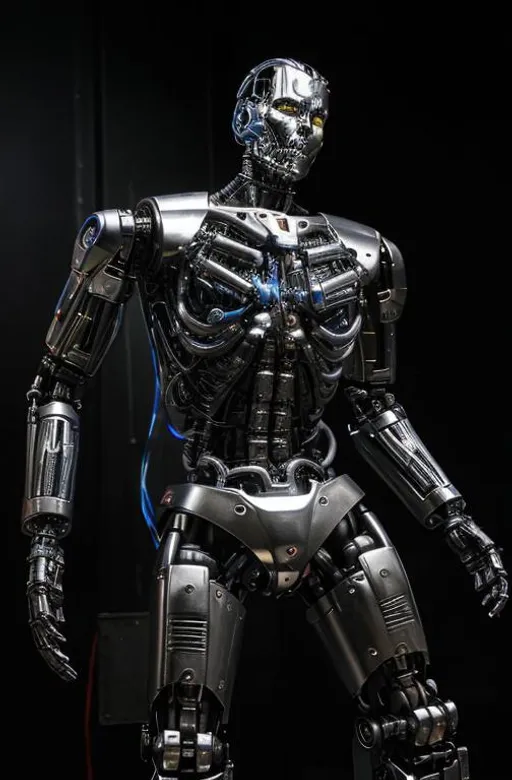 Prompt: Terminator, robotic, cybernetic, complex, mechanical, machine, T-600