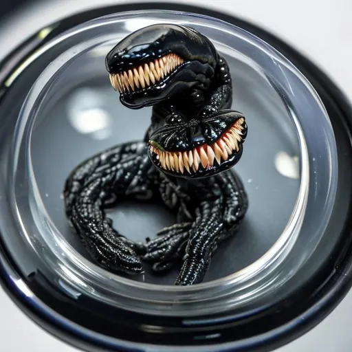 Prompt: Venom in a glass capsule