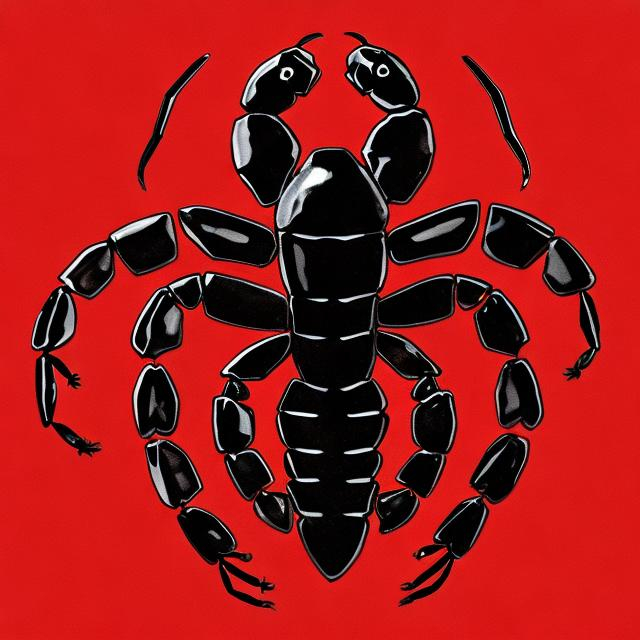 Black scorpion on white background Royalty Free Vector Image