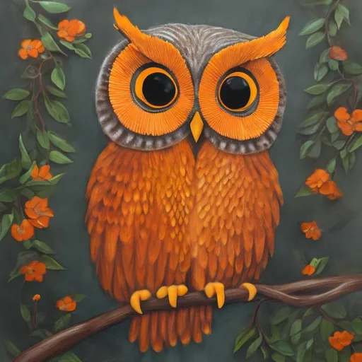 Prompt: Tangarine Owl