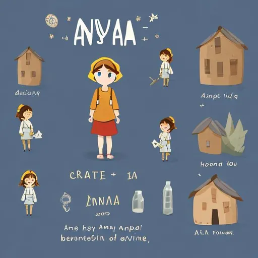 Prompt: Create a simple 2D animation of the story of Anya, a young woman who dreams of becoming a doctor. The animation should use a variety of characters and objects, and it should create a mood of determination and perseverance.

The animation should start with Anya as a young girl living in a poor village. She should be shown studying hard and working to save money for medical school. The animation should then show her journey to medical school, and her challenges and successes along the way.

The animation should end with Anya as a doctor, helping patients and making a difference in the world