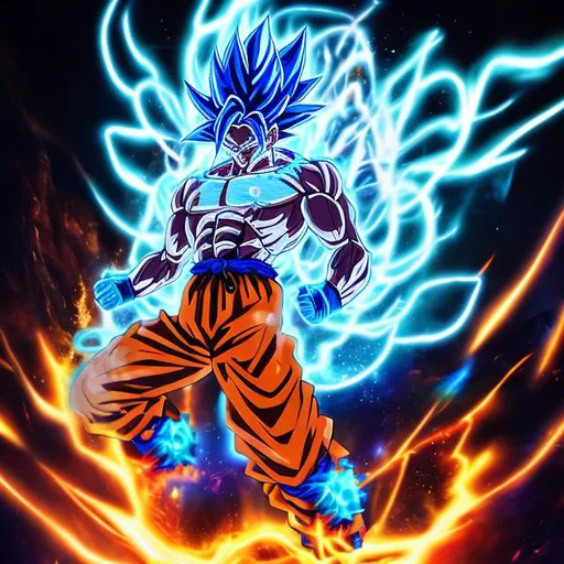 body of goku turning into a super saiyan, photo real... | OpenArt