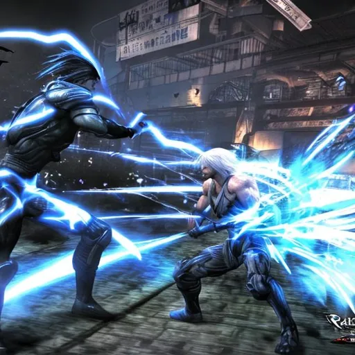 Prompt: raiden vs jetstream sam fight