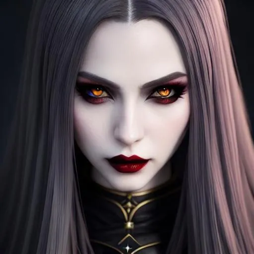 epic professional digital portrait art of vampiress... | OpenArt