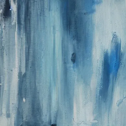 Prompt: 7 8 0 Blue Rundown Abstract Painting, Dark Tone