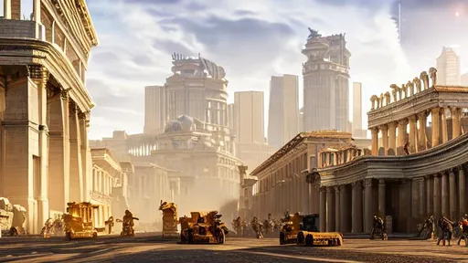 Prompt:  ultrarealistic futurist city glory of roman empire, many details, streets, buildings, future cars, 8k, hdr, Beautifully Detailed, Natural Lighting, Light Diffusion, dystopian, roman architecture