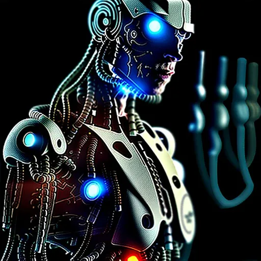 Prompt: cyborg almost human dark atmosphere. professional finished. realistic photography.