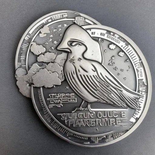 Prompt: space bird coin, surprise me