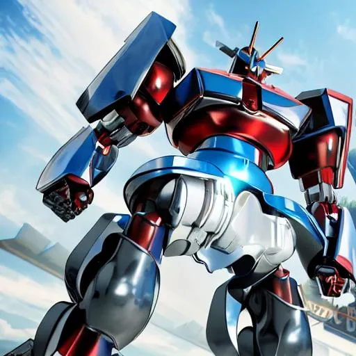 Prompt: super robot 4k, dynamic, hyper realistic, action harsh angles