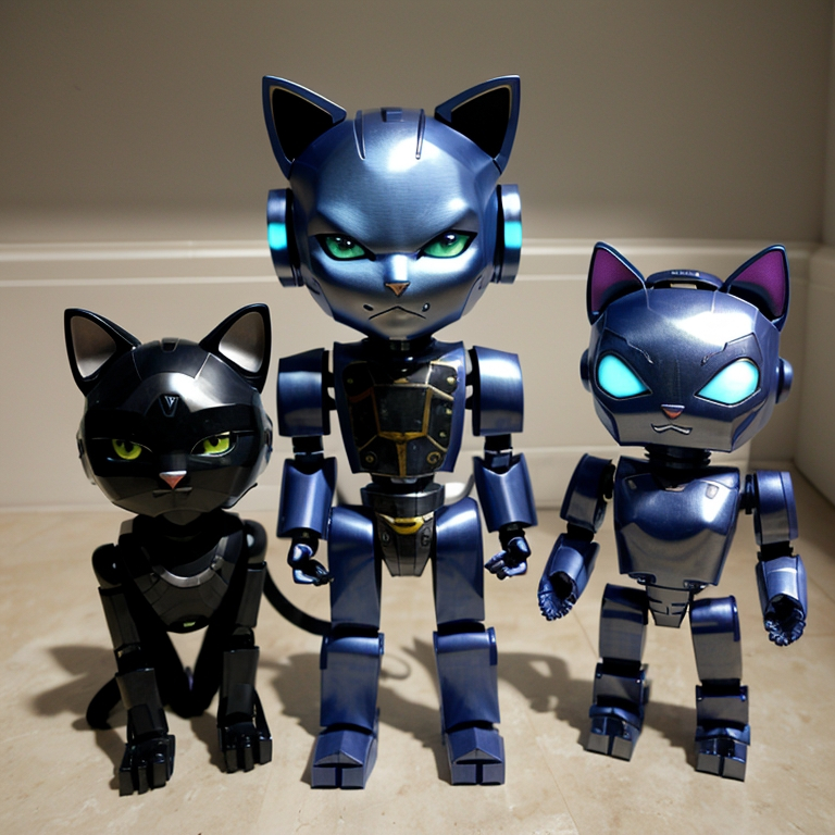 Image AI: Open Art: Indigo, robot, metal, Roblox, cat