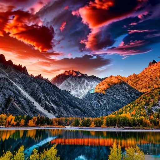 A digital landscape of June Lake, California, sparkl... OpenArt