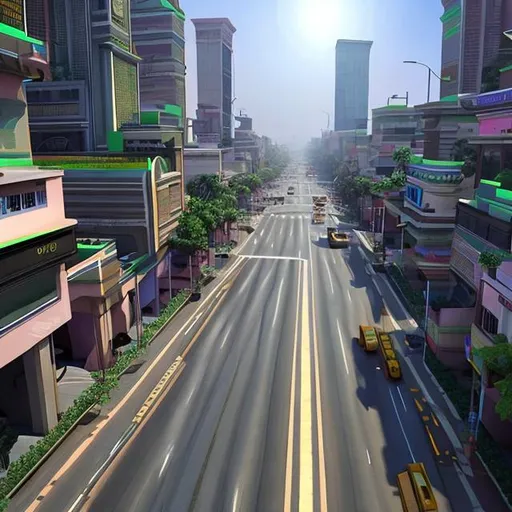 Prompt: tamil nadu city streets in the year 2155