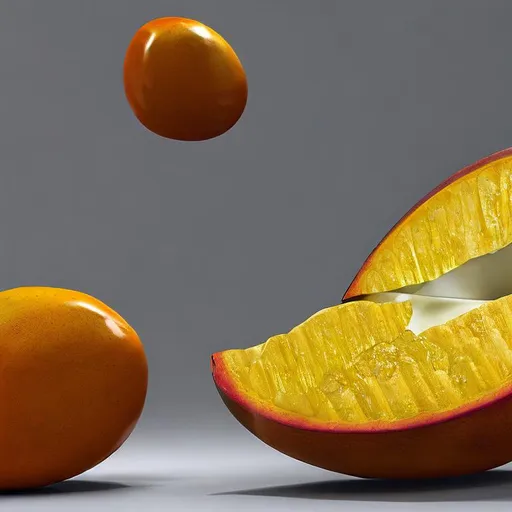 Prompt: high quality, high resolution photorealistic picture of a crystalline  mango but made out of crystals