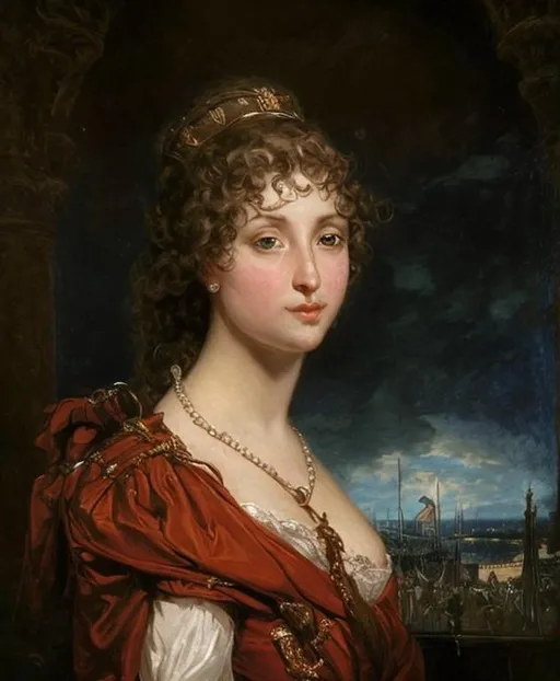 Prompt: women First Empire Hortense Beauharnais 