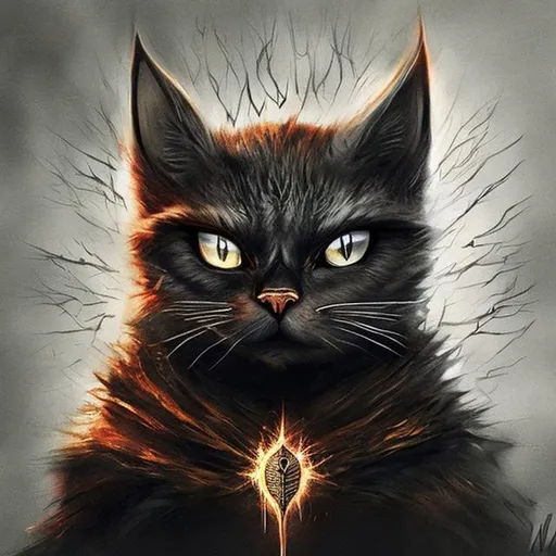 Prompt: Sauron cat