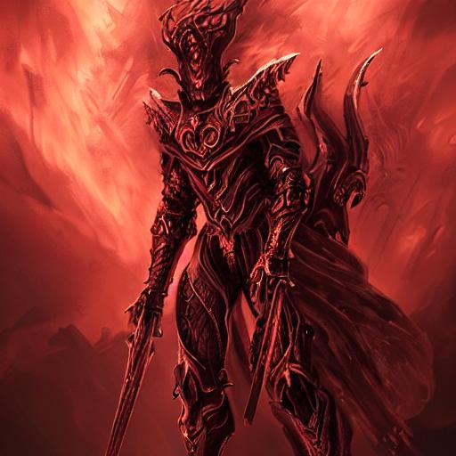 In Demonic crimson Armor, Full HD render + immense d...