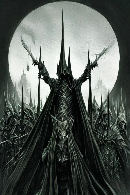 Prompt: sauron and the nazgul