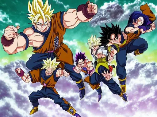 Prompt: a power metal / rap album cover in the style of dragon ball in the style of naruto in the style of bleach trending on artstation deviantart pinterest detailed realistic high resolution hd 8 k