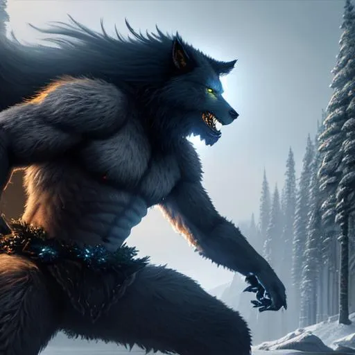 Prompt: Oil painting, landscape,  
ultra-realistic, 3d lighting, perfect composition, unreal engine 8k octane, 3d lighting, UHD, HDR, 8K, render, HD, 

highly detailed, camera  far away from the character, visible full body, 

ethereal, unnatural grey-skinned menacing werewolf in a battle stance resembling the Druid from Diablo 2 character, with big claws, a small tail, rear wolf limbs fibulas and hocks, and (gothic black and golden armor) with pauldrons, standing at the top of a lush hill in a dark forest at a red full moon's night, fighting infernal monsters.

Landscape, (Masterfully crafted Glow, pale blue lens flare) behind
