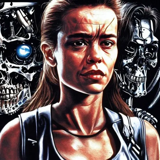 Prompt: Sarah Connor Terminator 2