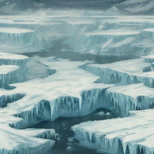 Prompt: The Timeless Ice Field, masterpiece, best quality, in lovecraftian style
