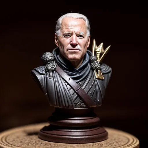 Prompt: d&d minature, joe biden, highly detailed, digital painting, artstation, concept art, smooth, sharp focus, illustration, art greg rutkowski, 8k