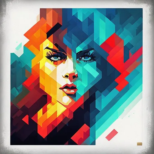 Vexel Art, Pixelated Art, Halftone print effect, Abs... OpenArt