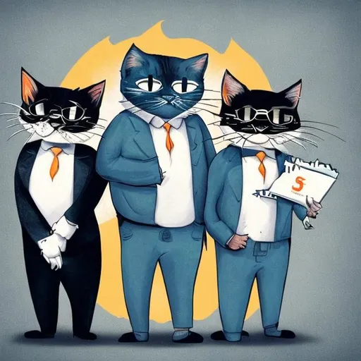 Prompt: cool cats with tax issues


