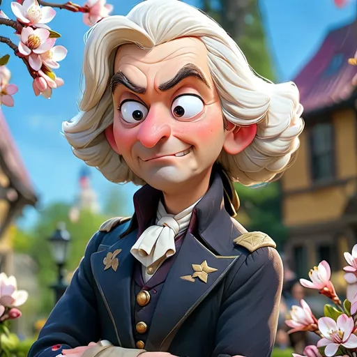 Prompt: Mr. Bean dressed as George Washington