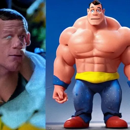 Prompt: john cena as a disney movie