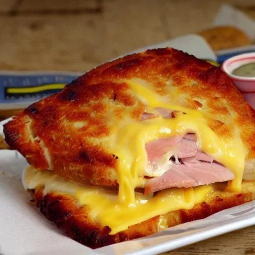 Prompt: hot ham and cheese