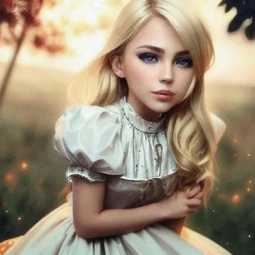 Prompt: light blonde hair, russian dress, perfect, symetric face, ultra realistic