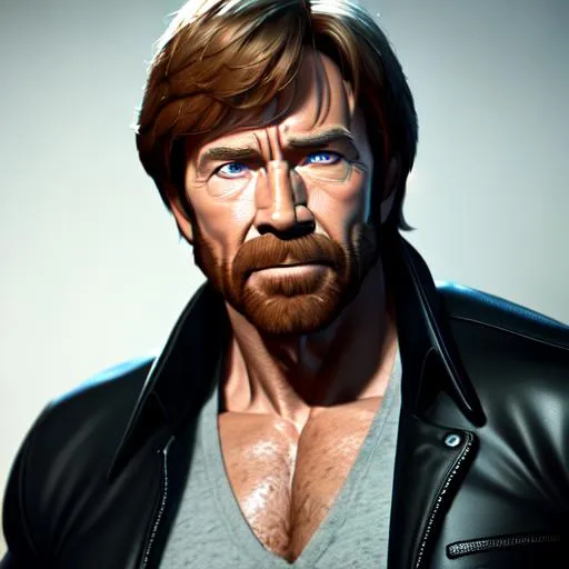 Prompt: Actor Chuck Norris,masterpiece  with detailed face 4k, trending on artstation, octane render.