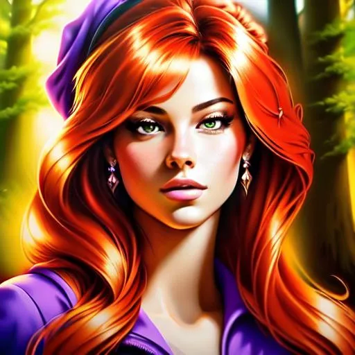 Prompt: a realistic feminine princess, Rapunzel, but with red hair, HD
