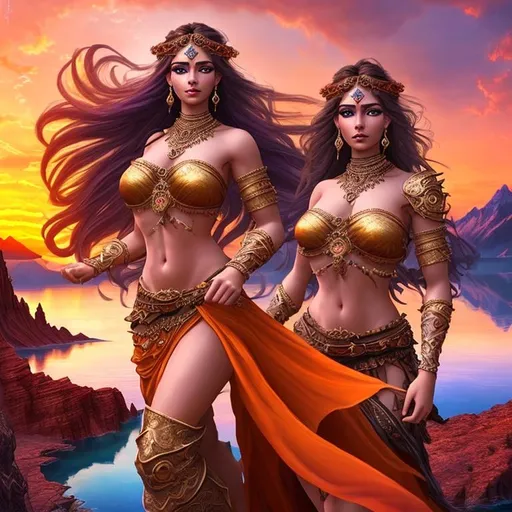 Prompt: Beautiful, Epic, Amazing, 3D, HD, (Beautiful!!! {Gypsy}Female with serene face), freeform chaos ultra HD, digital painting,  Sunset {{mountain lake} background}, uber detailed, 64k, high quality, sharp focus, studio photo, intricate details, highly detailed --s98500