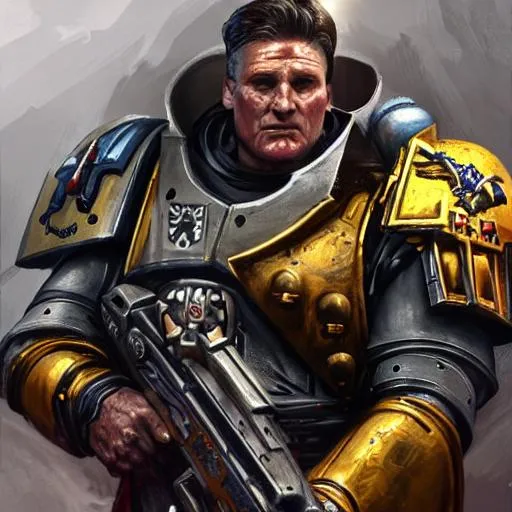 Keir Starmer as a Warhammer 40k Space Marine, portra... | OpenArt