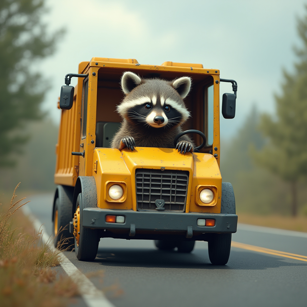 raccoon-is-driving-garbage-truck