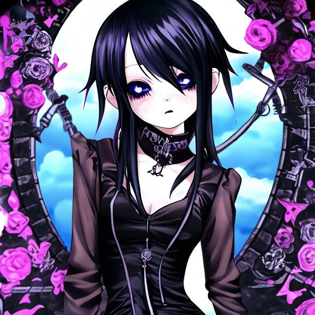 Lewd goth anime girl | OpenArt