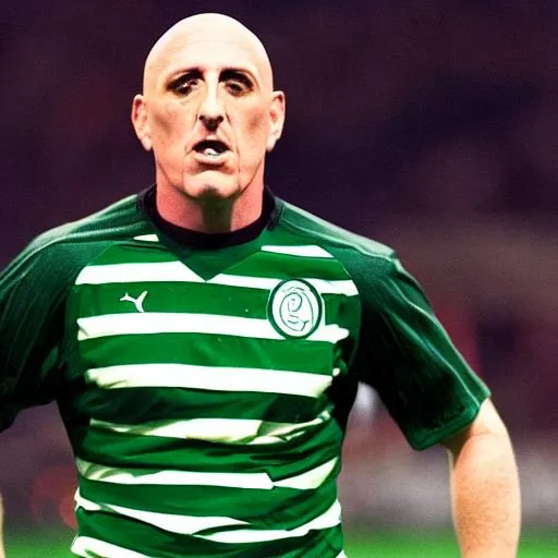 Prompt: Maynard James Keenan as a celtic f.c. player