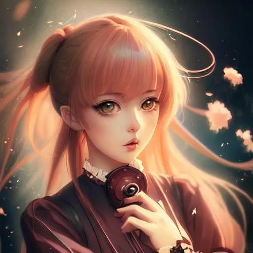 Prompt: anime character, background digital painting, digital illustration, extreme detail, digital art, ultra hd, vintage photography, beautiful, aesthetic, style, hd photography, hyperrealism, extreme long shot, telephoto lens, motion blur, wide angle lens, sweet blissful  girl, amazing quality, beautiful