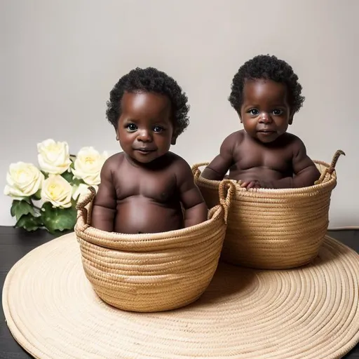 newborn black twin baby boys