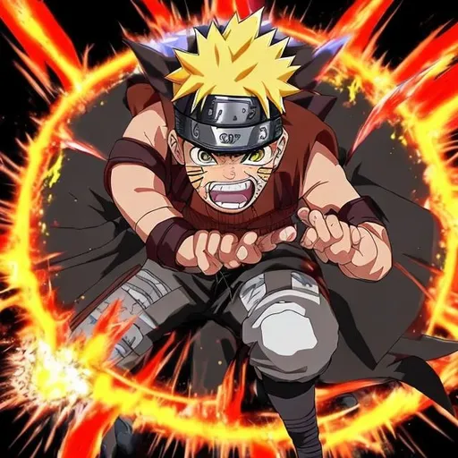 Prompt: In a climactic battle scene from the anime Naruto, unleash the full power of Naruto's anger as he taps into his inner rage to overcome an unimaginable obstacle. Visualize his fury with breathtaking animation, depicting his fierce determination, intense energy, and devastating attacks. Bring forth the raw emotions and explosive power, capturing the essence of Naruto's anger in a way that sends shivers down the audience's spine. Push the boundaries of animation to convey the magnitude of his wrath and leave viewers in awe of his unstoppable force."




