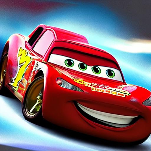 lightning Mcqueen goes really fast | OpenArt